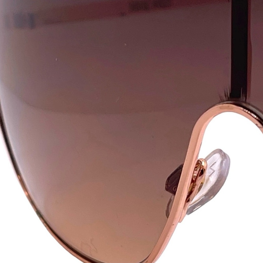 Nine West Rose Gold Metal Shield Sunglasses - Picture 9 of 12